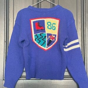 Vintage wool ice skating sweater